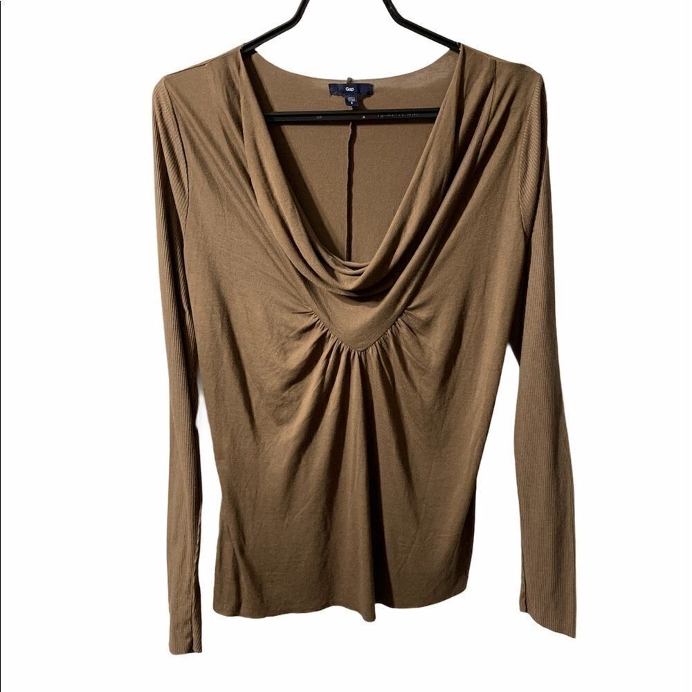 Gap Long Sleeved Plunge Neck Top
